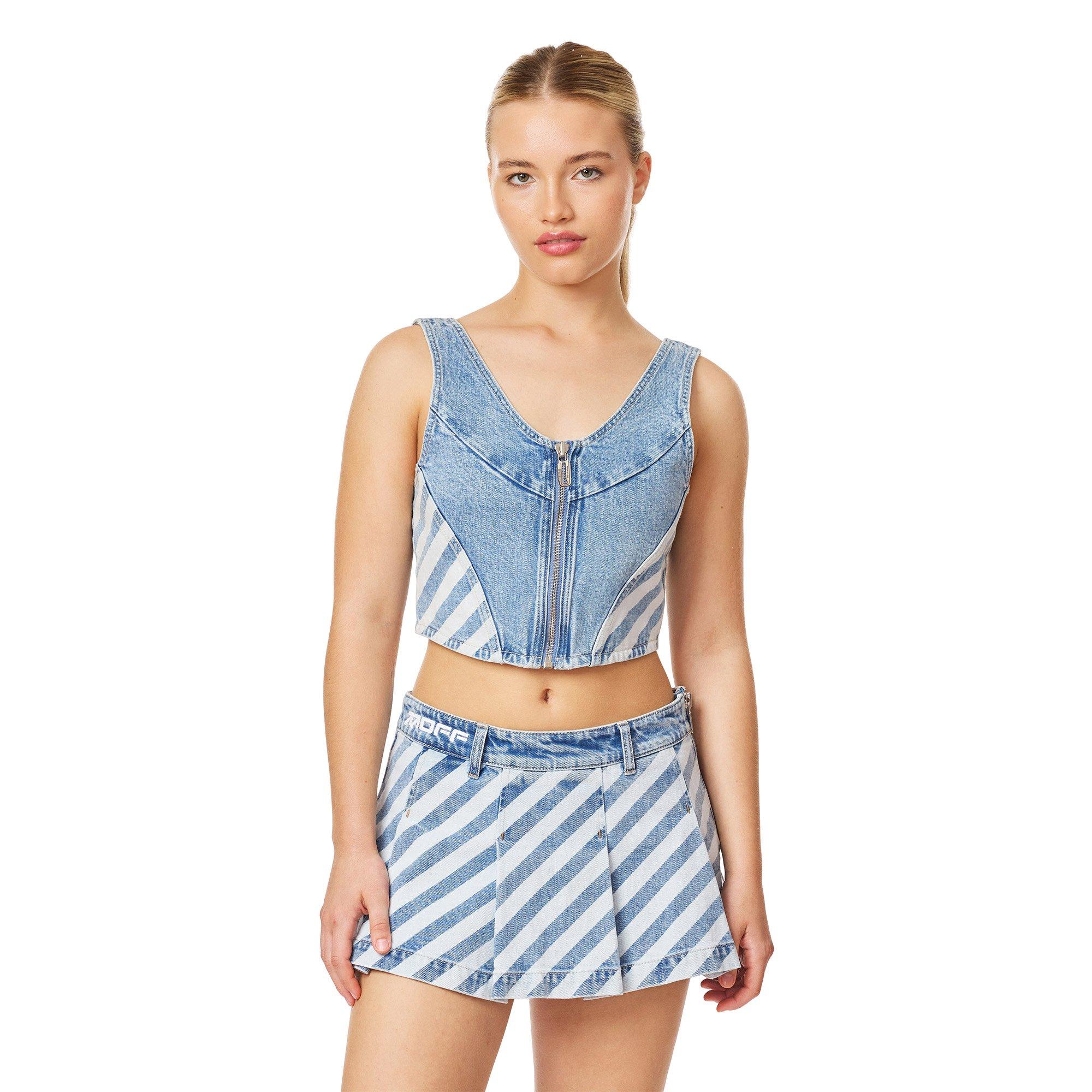 FA26 OW DENIM CORSET TOP - DENIM